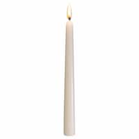 C&H Tapered Unscented Candle, Ivory, 10 Inch