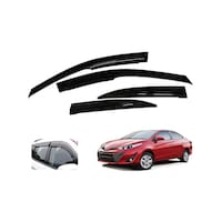 Picture of Auto Pearl ABS Plastic Car Rain Guards for Toyota Yaris, AUTP763670, 4Packs, Black