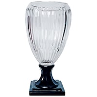 R S Light Hurricane Tall Engraved Flower Vase, RS709444