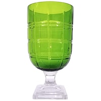 Picture of R S Light Hurricane Artificial Glass Flower Vase, Green, 16 x 32cm