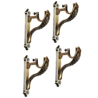 Picture of Eye Berry Zinc Antique Curtain Bracket, Brass, Pack of 4