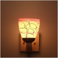 Afast Wooden Fitting Sconce Led Wall Lamp, AFST793720, 10 x 16cm, White & Pink