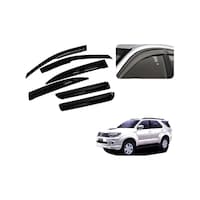 Auto Pearl ABS Plastic Car Rain Guards for Toyota Fortuner Old, AUTP763783, 6Packs, Black
