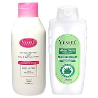 Buymoor Rose and Saffron with Aloe Vera Body Lotion, Pack of 2, 1300ml
