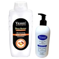 Picture of Buymoor Shea Butter and Blue Orchid Body Lotion, Pack of 2, 650ml+300ml
