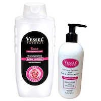Picture of Buymoor Rose Paraben Free Body Lotion, Pack of 2, 650ml+300ml