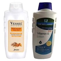 Picture of Buymoor Haldi Chandan and Vitamin-E Body Lotion, Pack of 2, 650ml
