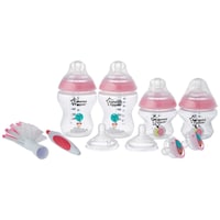 Tommee Tippee Closer to Nature Feeding Bottle Starter Set, Pink