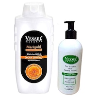 Picture of Buymoor Marigold and Aloe Vera Winter Body Lotion, Pack of 2, 650ml+300ml