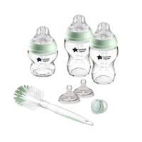 Picture of Tommee Tippee Closer to Nature Glass Feeding Bottle Starter Set, Green