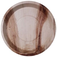 Nisarga Eco Products Round Plate, NISECO741760, 12inch, Beige