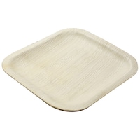 Nisarga Eco Products Square Plate, NISECO741768, 10 x 10inch, Beige