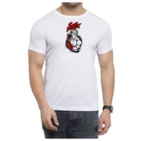 Nxt Gen Cartoon Printed Half Sleeves Men's T-Shirt, TNG15886, White