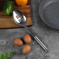 Picture of Pan Zest Stainless Steel Slotted Spoon, Chrome