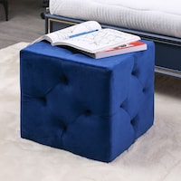 Picture of Pan Colt Square Stool, Navy, 40 x 40 x 40cm