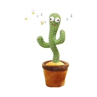Electric Dancing Cactus Plant Stuffed Toy with Music, Green