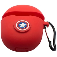 Picture of Boat Silicone Captain America Oval Earbud Case Cover, MU481944, Red