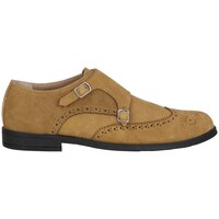 Empression Men's Leather Monk Formal Shoes, OMO805717, Brown