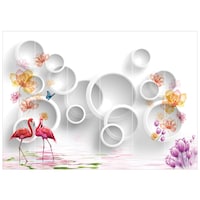 Picture of Creative Print Solution Floral Wall Wallpaper, BPBW-015, 275X366 cm, White