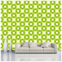 Picture of Creative Print Solution Round Box Wall Wallpaper, 244X41 cm, Green & White