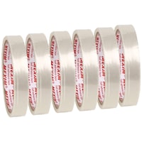 Mexim BOPP Packaging Tape, Clear, Pack of 6