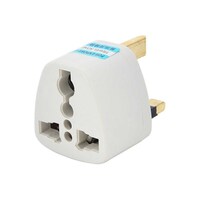 Picture of Universal EU/US/AU To UK Plug Travel Adapter, White - 4-Piece
