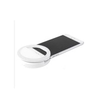 Led Flash Light Up Selfie Luminous Phone Ring, White