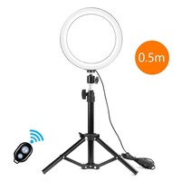 USB Interface Dimmable LED Photography Ring Light, Black/White - 260mm