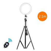 USB Interface Dimmable LED Photography Bluetooth Ring Light, Black/White -260mm
