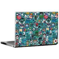 Picture of PIXELARTZ GTA Printed Laptop Sticker, PXL0460797, Multicolour