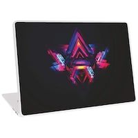 Picture of PIXELARTZ Pixel Artz Abstract Pyramids Printed Laptop Sticker, Multicolour