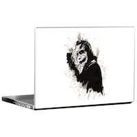Picture of PIXELARTZ Dark Knight Joker Printed Laptop Sticker, PXL0460762, Black & White