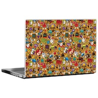 Picture of PIXELARTZ GTA Doodle Art Printed Laptop Sticker, Multicolour