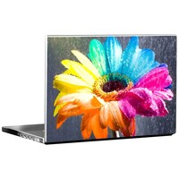 Picture of PIXELARTZ Flower Printed Laptop Sticker, PXL0462678, Multicolour