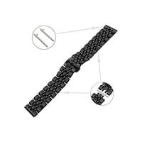 Metal Stainless Steel Strap Band for Huawei Smart Watch GT2 & GT, Black, 22 mm