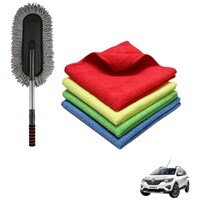 Picture of Kozdiko Cleaning Cloth and Brush Duster Combo for Renault Triber, KZDO393154, 40x40cm, 4Packs, Multicolour