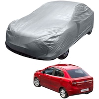 Picture of Kozdiko Car Body Cover with Buckle Belt for Ford Figo, KZDO393466, Silver