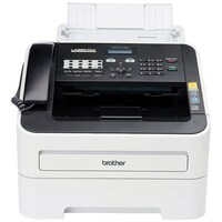 Brother High Speed Mono Laser Fax Machine, FAX-2840, White