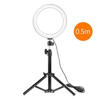 USB Interface Dimmable LED Photography Ring Light, Black/White -260mm