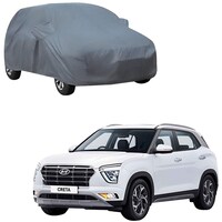 Picture of Kozdiko Car Body Cover with Mirror Pocket for Hyundai Creta, KZDO393235, Small, Grey