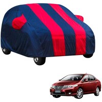 Picture of Kozdiko Waterproof Body Cover with Mirror Pocket for Honda City Ivtec, KZDO393238, Blue & Red