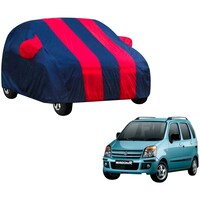 Picture of Kozdiko Waterproof Body Cover with Mirror Pocket for Maruti Suzuki WagonR Type-2, KZDO393240, Blue & Red