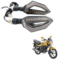 Picture of Kozdiko D Shaped Bike Rear Side Indicator Light for Hero Passion X Pro, KZDO393497, Multicolour, Set of 4