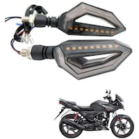Picture of Kozdiko D Shaped Bike Rear Side Indicator Light for Hero Ignitor, KZDO393498, Multicolour, Set of 4
