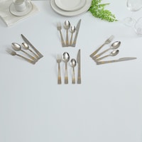 Pan Premium Vasant Cutlery Set, Gold, Set of 16