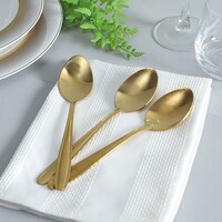 Pan Quality Guilenna Dinner Spoon, Gold, Set of 3