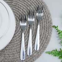 Pan Sorriso Dinner Fork, Set of 3, Silver