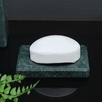 Pan Quality Marble Soap Dish, Green