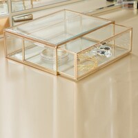 Picture of Loana 1-drawer Cosmetic Organizer, 19x8cm - Gold