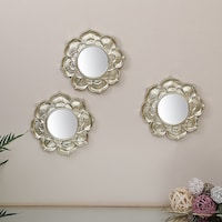 Maxwell Wall Decor Mirror, 25cm, 3pcs - Champagne